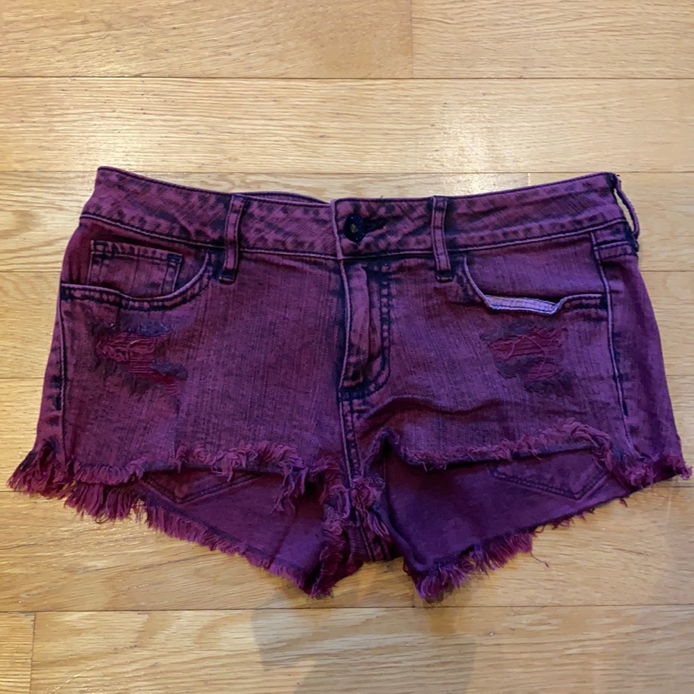 Bullhead Black Burgundy Shorts